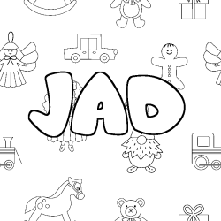 Dibujo para colorear JAD - decorado juguetes