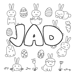 Dibujo para colorear JAD - decorado Pascua