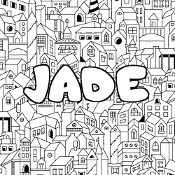 Coloración del nombre JADE - decorado ciudad