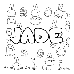 Coloración del nombre JADE - decorado Pascua