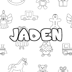 Dibujo para colorear JADEN - decorado juguetes