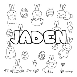 Dibujo para colorear JADEN - decorado Pascua