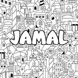 Coloración del nombre JAMAL - decorado ciudad