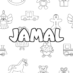 Coloración del nombre JAMAL - decorado juguetes