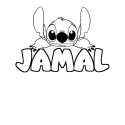 Coloración del nombre JAMAL - decorado Stitch