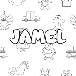 Coloración del nombre JAMEL - decorado juguetes