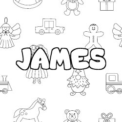 Dibujo para colorear JAMES - decorado juguetes