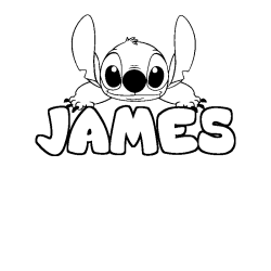 Dibujo para colorear JAMES - decorado Stitch