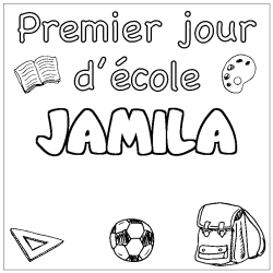 Coloración del nombre JAMILA - decorado primer día de escuela