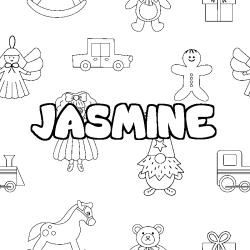 Coloración del nombre JASMINE - decorado juguetes