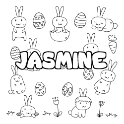 Coloración del nombre JASMINE - decorado Pascua