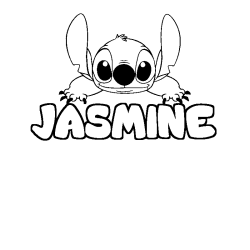 Coloración del nombre JASMINE - decorado Stitch