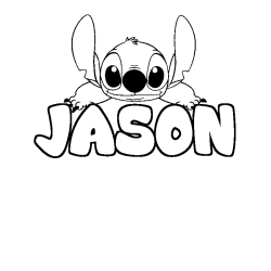 Dibujo para colorear JASON - decorado Stitch