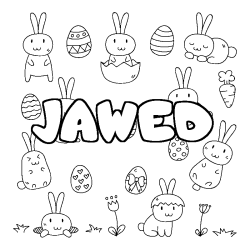 Dibujo para colorear JAWED - decorado Pascua