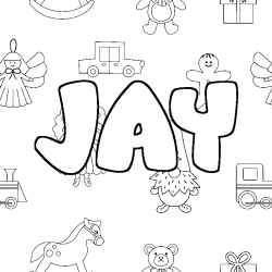 Dibujo para colorear JAY - decorado juguetes