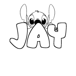 Dibujo para colorear JAY - decorado Stitch