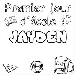 Coloración del nombre JAYDEN - decorado primer día de escuela