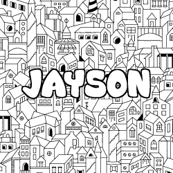 Dibujo para colorear JAYSON - decorado ciudad