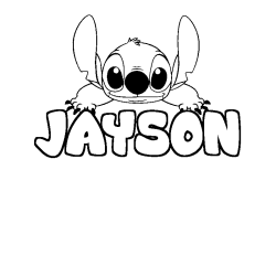 Dibujo para colorear JAYSON - decorado Stitch