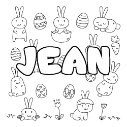 Dibujo para colorear JEAN - decorado Pascua