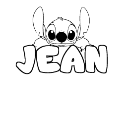 Dibujo para colorear JEAN - decorado Stitch