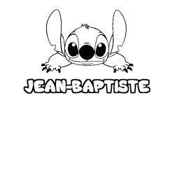 Dibujo para colorear JEAN-BAPTISTE - decorado Stitch