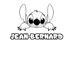 Coloración del nombre JEAN-BERNARD - decorado Stitch