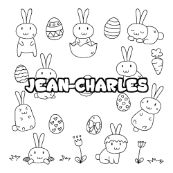 Dibujo para colorear JEAN-CHARLES - decorado Pascua