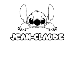 Coloración del nombre JEAN-CLAUDE - decorado Stitch