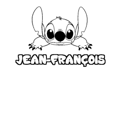 Coloración del nombre JEAN-FRANÇOIS - decorado Stitch