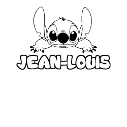 Coloración del nombre JEAN-LOUIS - decorado Stitch