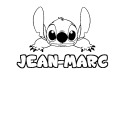 Coloración del nombre JEAN-MARC - decorado Stitch