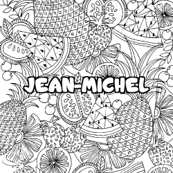 Dibujo para colorear JEAN-MICHEL - decorado mandala de frutas