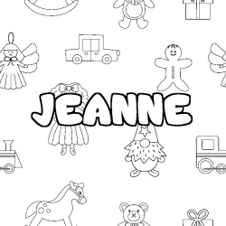 Coloración del nombre JEANNE - decorado juguetes