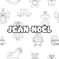 Coloración del nombre JEAN-NOËL - decorado juguetes