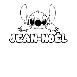 Coloración del nombre JEAN-NOËL - decorado Stitch