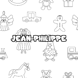 Dibujo para colorear JEAN-PHILIPPE - decorado juguetes