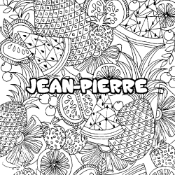 Dibujo para colorear JEAN-PIERRE - decorado mandala de frutas