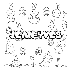 Dibujo para colorear JEAN-YVES - decorado Pascua