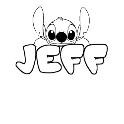 Dibujo para colorear JEFF - decorado Stitch