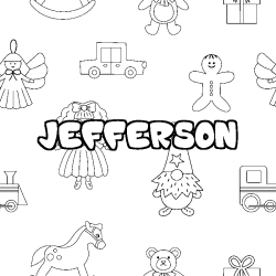 Dibujo para colorear JEFFERSON - decorado juguetes