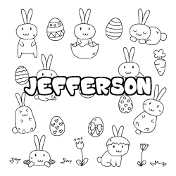 Dibujo para colorear JEFFERSON - decorado Pascua