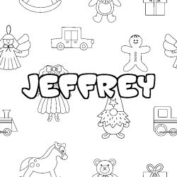 Dibujo para colorear JEFFREY - decorado juguetes