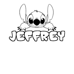 Dibujo para colorear JEFFREY - decorado Stitch