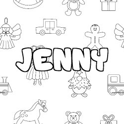 Coloración del nombre JENNY - decorado juguetes