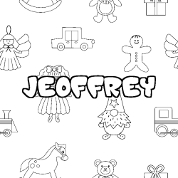 Dibujo para colorear JEOFFREY - decorado juguetes