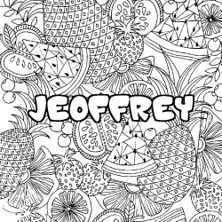 Dibujo para colorear JEOFFREY - decorado mandala de frutas