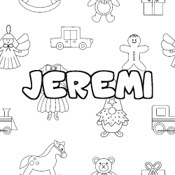 Dibujo para colorear JEREMI - decorado juguetes