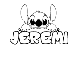 Dibujo para colorear JEREMI - decorado Stitch