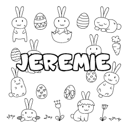 Dibujo para colorear JEREMIE - decorado Pascua